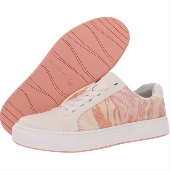 Sanctuary Daytripper Leather & Fabric Lace Up Low Top Sneakers Womens 9 NEW - Picture 2 of 8